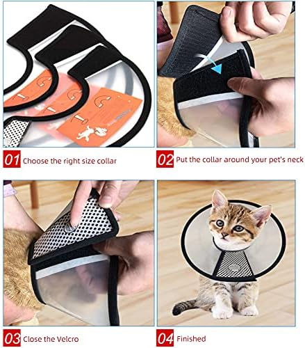 Plastic Pet Recovery Collars & Cones for Dogs and Cats After Surgery Adjustable Dog Neck Cone Surgical Elizabeth E-Collar Prevent Biting and Stop Licking Wound (XXL)