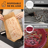Aieve 100Pcs Disposable Air Fryer Liners Grill Liner compatible with Ninja Grill XL Air Fryer FG551, Non-Stick Air Fryer Accessories