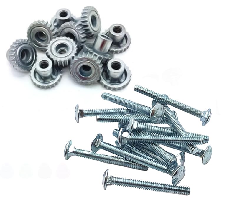 Pet Carrier Dog Kennel Metal Fasteners Nuts Bolts Replacements (1-3/4" Long Bolts, 16 Pack)