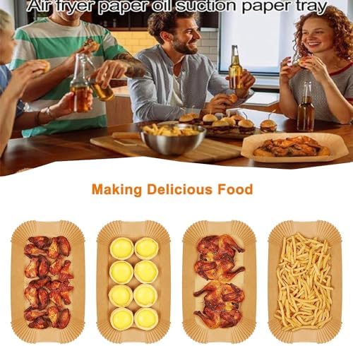 Air Fryer Parchment Paper Liners for Ninja FG551/DG551/IG651 Foodi Smart XL Indoor Grill, 100pcs Air Fryer Liners Disposable, Ninja Air Fryer Liners Foodi Grill Accessories