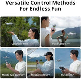 DJI Neo Drone 4K UHD Mini Quadcopter for Adults, 135g Self Flying Drone that Follows You, Palm Takeoff, AI Subject Tracking, QuickShots, (Controller-Free) Bundle with Deco Gear Accessories