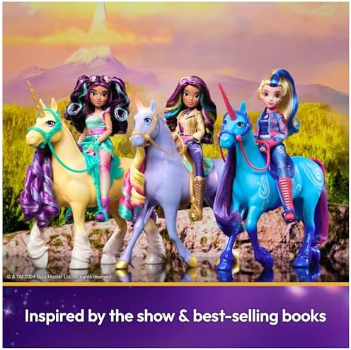 Unicorn Academy, Leaf with 2 Riding Accessories, 11”, Compatible with Ava, Dolls & Unicorn Toys for Girls Ages 4 and up