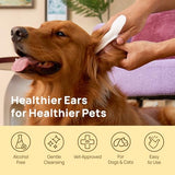 HICC PET Dog Ear Wipes Finger 50 Count Dog Ear Cleaner Wipes for Dogs & Cats, Dog Ear Infection Treatment to Relieve Ear Itching & Inflammation, Remove Ear Wax, Dirt, Smelly - Honey Scent