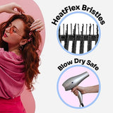 Wet Brush Speed Dry Hair Brush, Amazon Exclusive Aqua - Vented Design & Soft HeatFlex Bristles Are Blow Dry Safe - Ergonomic Handle Manages Tangle & Uncontrollable Hair - Pain-Free Hair Accessories