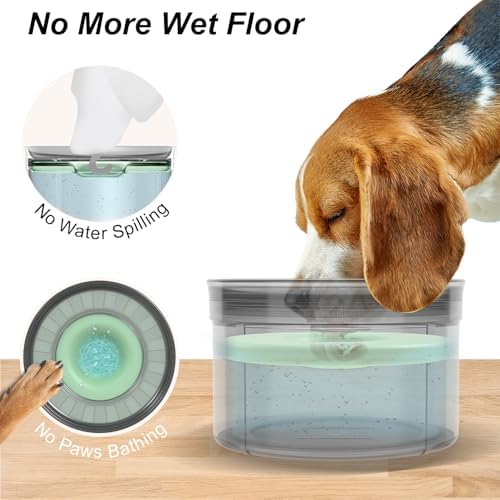 1Gallon No Spill Dog Water Bowl-3.8L Large Capacity, BPA-Free, Anti-Splash & Anti-Digging Design with Non-Slip Base, for Messy Drinkers, Slobber Control Pet Bowl for Dogs