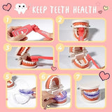 Dentist Kit for Kids with Pretend Teeth, Dental Accessories and Dress Up Costume - Kids Dentist Kit Play Set - Pretend Play Gift for Kids Toddlers Ages 3 4 5 6 Year Old for Role Play