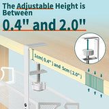 Under Desk Cable Tray White, No Drill Cable Organizer with Clamp for Wire Management, PC Cord Organizer & Workspace Accessories for Office, Home