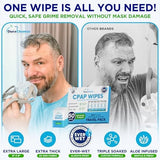 Sleep Mask Wipes - 50 Count Travel Wipes - DuraCleanse Extra Large, Extra Moist Cleaning Wipes for Full Face, Nasal Masks - Unscented Cleaner for Sleep Machine, Supplies and Accessories