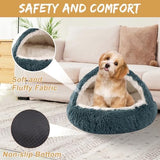 Dog Beds for Small Dogs, Cat Bed Cave, Washable Cute Cat Bed, Cozy Nook Pet Bed for Dogs or Cats, Anti-Slip Puppy Bed Fits up to 5 lbs Pets(Dark Grey, 16" x 16")