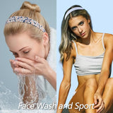 VELSCRUN 7 Pcs Different Headbands for Women Fashion Blue Solid Head Bands Pearl Headband Non Slip Hair Band for Womens Thin Thick Short Hair Face Wash Hair Accessories Gifts for Women Gilrs