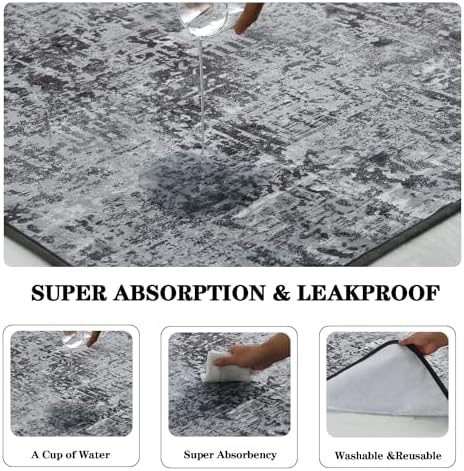 Qeils Washable Pee Pads for Dogs, 2 Pack Reusable Puppy Pads 18"x24" Super Absorbent Leakproof Dog Training Pads, Non-Slip Potty Pads for Crate, Floor, Couch, Whelping Pads Litter Mat Puppy Supplies
