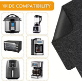 Air Fryer Mat (2-Pack) with 100 Liners,12x14 Inch Heat-Resistant Non-Slip Pads,Compatible with Cosori and Ninja, Most Air Fryers,Silicon & Felt,Reusable Kitchen Accessories