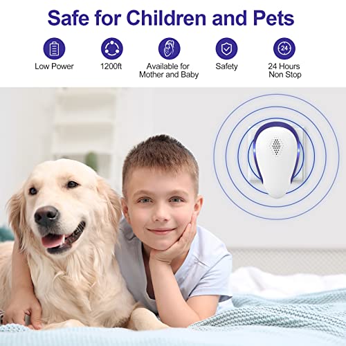 KONIGEVA Pest Repellent Ultrasonic Plug in, Electronic Pest Repeller 6 Packs , Pest Control Plug in, Bug Repellent Indoor for Mosquito Mice Roach Spider Insects White