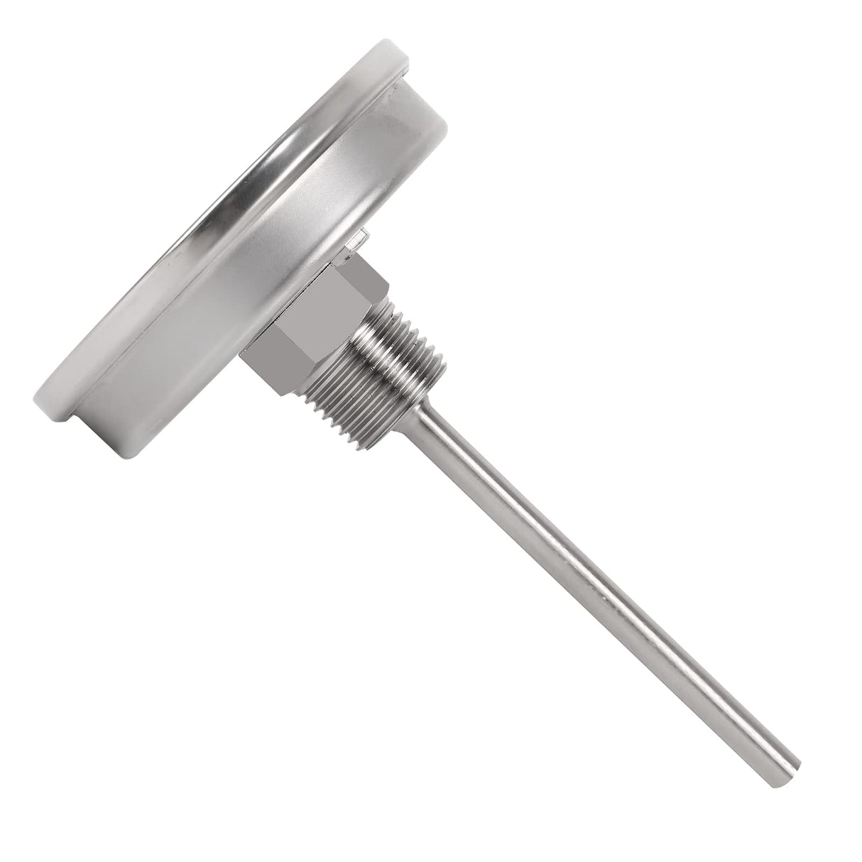 Uharbour 3" Dial Fully Stainless Steel Thermometer for Pot, Kettle, Brewing Bimetal, 4" Stainless Steel Stem, 0-250 deg F/-20-120 deg C, Accuracy +/-1%, Adjustable, 1/2" NPT Back Mount…