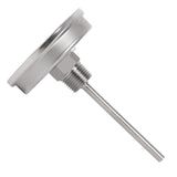 Uharbour 3" Dial Fully Stainless Steel Thermometer for Pot, Kettle, Brewing Bimetal, 4" Stainless Steel Stem, 0-250 deg F/-20-120 deg C, Accuracy +/-1%, Adjustable, 1/2" NPT Back Mount…