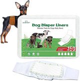 Dog Diaper Liners 100ct,Super Leak Proof and Absorption Disposable Dog Diaper Booster Pads for Female and Male Fit Most Reusable Pet Belly Bands,Wraps,and Period Diapers(Large，M-100ct)