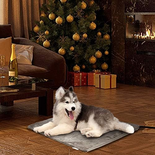 Toozey Pet Heating Pad, 6 Adjustable Temperature Dog Cat Heating Pad with Timer, Waterproof Heated Dog Bed with Chew Resistant Cord, Indoor Electric Pet Heated Mat 28x20in