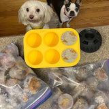 BABORUI 6 Cavities Dog Treat Molds for Woof Pupsicle & Power Chewer Pupsicle XLarge 75lbs Up, Reusable Frozen Dog Treat Molds Silicone for Making Ice Popsicle Snacks (XL)