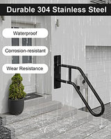 Handrails for Outdoor Steps Stair Railing Indoor, Stairs Wall Mounted Metal Handrail for The Elderly, Kids, Disabled, Pregnant Women