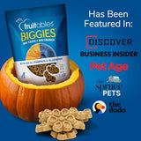 Fruitables Biggies Dog Biscuits – Crunchy Dog Biscuits Made with Pumpkin – Healthy Dog Treats Packed with Real Fruit Flavor – Free of Wheat, Corn and Soy – Pumpkin & Blueberry – 16 oz