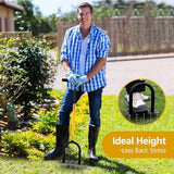 Lawn Aerator Spike Metal Manual Dethatching Soil Aerating Lawn with 15 Iron Spikes, Pre-Assembled Grass Aerator Tools for Yard, Lawn Aeration, Garden Tool, Revives Lawn Health（Black + Yellow01）