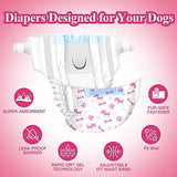 Dono Disposable Dog Diapers Female, Super Absorbent Doggie Diaper, Rapid-Dry Gel Technology Puppy Diapers, Leak-Proof Fit Cat Diapers for Doggy in Heat,Excitable Urination,Incontinence,Training