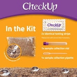 CheckUp at Home Wellness Test Kit for Cats | 2lb Hydrophobic Litter for Urine Collection, 2 Test Strips for the detection of the 4 most common health Indicators - pH, Protein , Glucose, Blood in urine