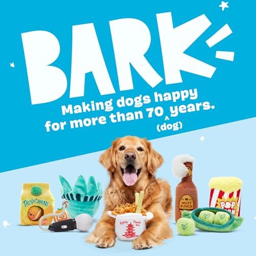 Barkbox Squeaky Dog Toys - Plush and Squeak Chew Toys | Puppy and Pet Toys for Medium to Large Dogs | Chow Chow Mein (Large)