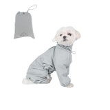 Vilichi Dog Raincoat, Waterproof Coat, Light Weight & Weather Resistant Shell, Full Coverage Rain Jacket with Legs, Grey, Including Storage Bag, for Medium Breed (X-Large)
