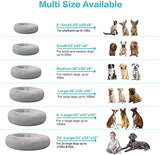 SAVFOX Plush Calming Dog Beds, Donut Dog Bed for Small Dogs, Medium, Large & X-Large, Comfy Cuddler Dog Bed and Cat Bed in Faux Fur, Washable Dog Bed, Multiple Sizes S-XXL