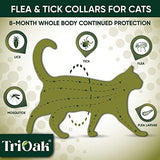 Flea Collar for Cats: 4 Pack Adjustable Kitten Flea Collar - 8-Month Protection, Waterproof, Gray