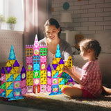 Jasonwell Magnetic Tiles Building Blocks Set for Boys Girls Preschool Educational Magnet Construction Kit Stacking STEM Toys Christmas Birthday Gifts for Kids Toddlers 3 4 5 6 7 8 9 10 + Year Old