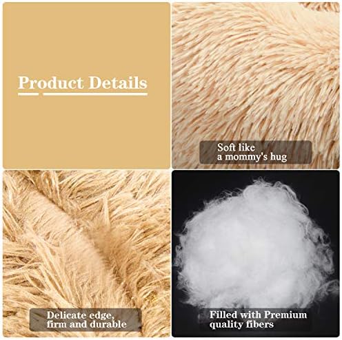 MFOX Calming Dog Bed (L/XL/XXL/XXXL) for Medium and Large Dogs Comfortable Pet Bed Faux Fur Donut Cuddler Up to 25/35/55/100lbs