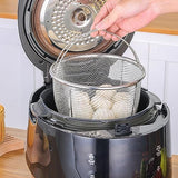 Mesh Steaming Basket, Steamer Basket for Instant Pot Accessories Stainless Steel with Comfortable Folding Handles Heat Resistant Steaming Basket for Cooking Kitchen 11cm*3.9in (20CM/7.9in)