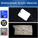 Shatterproof Shower Mirror Fogless for Shaving(2 Pack,Larger 10.7x8 inch)43% Than Original,Unbreakable Deluxe Plexiglass Makeup Mirror,Largest Bathroom Wall Hanging,Portable Handheld Camping,Silver