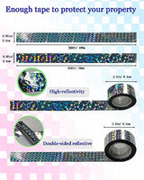 Whtawtaw 2 Rolls 328 FT Bird Scare Type Ribbon, Deterrent Visual Audible Reflective Tape to Keep Away Birds, Holographic Eco-Friendly Double Sided Flash Tape for Outdoor, Garden, Balcony