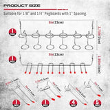 Ultimate 121-Piece Pegboard Hooks Set, Pegboard Accessories with Metal Hooks, Durable Peg Board Organizer Accessories, Pegboard Bins, Peg Board Tool Utility Hooks, Peg Board Hooks