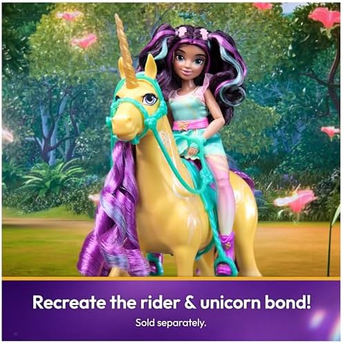 Unicorn Academy, Leaf with 2 Riding Accessories, 11”, Compatible with Ava, Dolls & Unicorn Toys for Girls Ages 4 and up
