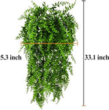 HERCOCCI 5 Pack Reptile Plants, Terrarium Hanging Plants Vines Artificial Leaves Habitat Decorations with Suction Cup for Bearded Dragon Hermit Crab Lizard Snake Geckos Chameleon