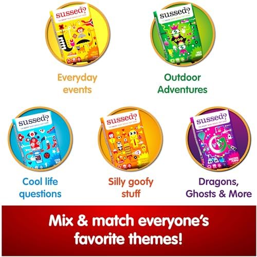 SUSSED The Wacky ‘What Would You Do?’ Social Card Game - Kids Stocking Stuffer & Family Travel Game - Fun & Easy to Play - All Ages 6 and Up - Hello Yellow Deck