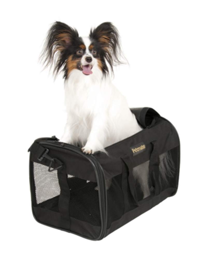 Petmate Soft-Sided Kennel Cab Pet Carrier,Black,Up to 10lbs, 17 X 10 X 10 (21329)