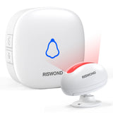 Wireless Motion Sensor Door Chime: Business Entry Doorbell Indoor Motion Detector Buzzer (500Ft Range, 32 Tunes, 5 Level Volume) Store Entrance Alert Bell Bed Alarm for Elderly Dementia Patients