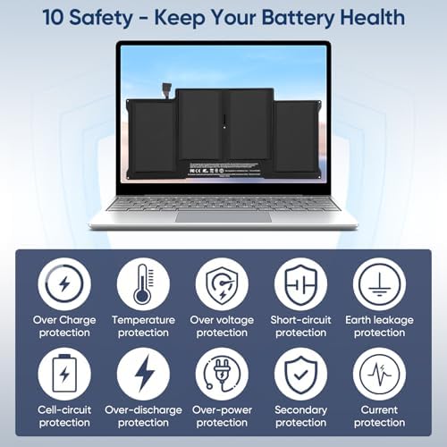 8000mAh A1466 Replacement Laptop Battery for MacBook Air 13 inch A1466 (Mid 2012,Mid 2013,Early 2014,Early 2015,2017) A1369(Late 2010,Mid 2011 Version) A1496 A1405 A1377 (EMC :2925, 2469, 2559, 2392)