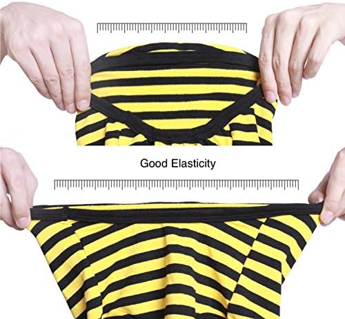 iChoue French Bulldog 100% Breathable Cotton Striped T Shirts Halloween Vest Clothes for Medium Dogs Tank Tops Frenchie Pug English Boston Terrier Pitbull Yellow Black Stripes - Large Plus