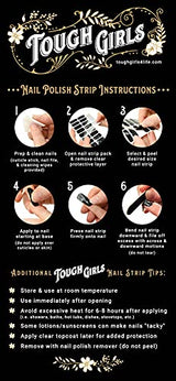 TOUGH GIRLS | 20 Exquisite Gel Nail Polish Strips w/Application Accessories - No UV/LED Lamp Required (Football & Green Glitter)