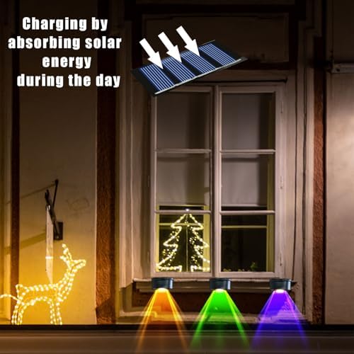 K.E.J. Solar Pool Side Lights Color Changing Solar Deck Lights Outdoor LED Step Light Waterproof Pool Accessories Decor for Stairs Fence Yard Driveway Pathway Yard Backyard Garden (8Pcs)