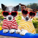 Geyoga 6 Pieces Dog T-Shirt Striped Cotton Breathable Spring Pet Apparel Colorful Soft Puppy Sweatshirt Clothes for Small to Medium Dogs Puppy(Light Color,M)