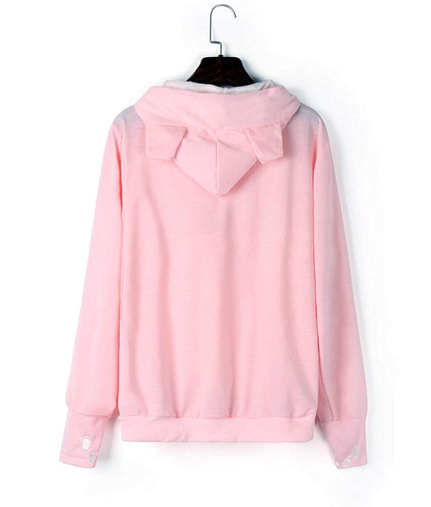 Unisex Pet Carrier Hoodie Cat Dog Pouch Holder Sweatshirt Shirt Top M Pink