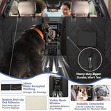 Back Seat Extender for Dogs Truck-Large Space, Dog Seat Cover Back Seat Hard Bottom Holds 400lbs, Sturdy Pet Seat Covers, Waterproof Backseat Dog Hammock for Trucks