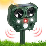 Jahy2Tech Ultrasonic Animal Repeller Solar Animal Deterrent with LED Flash Lights & Alarm Outdoor Waterproof Repellent for Cat Rodent Squirrel Dog Rabbit Raccoon Skunk Fox Deer